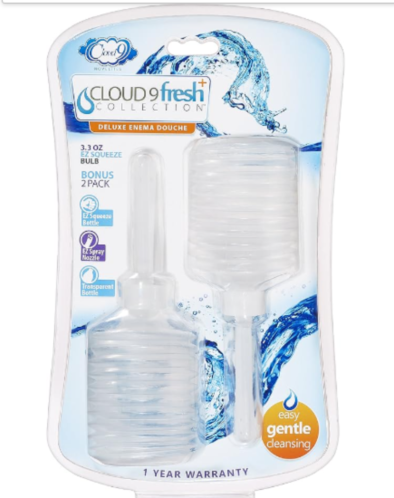 Enema Portátil Anal Desechable De Duchas 3.3Oz Cloud 9 Fresh Plus