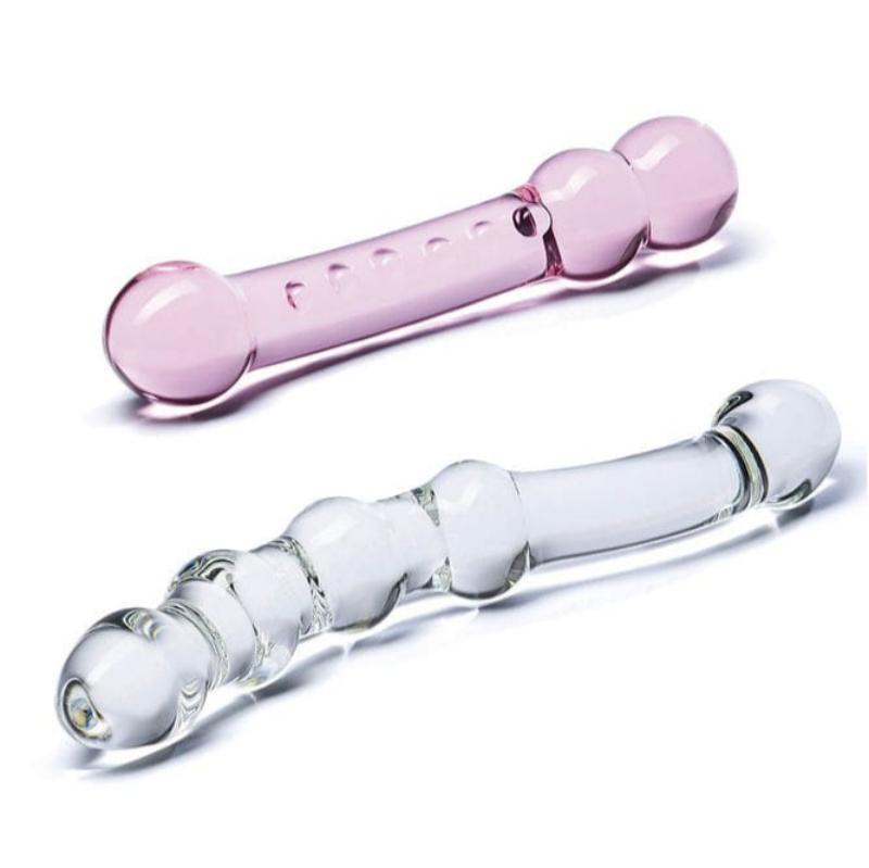 Set De Consoladores De Cristal 2Pc