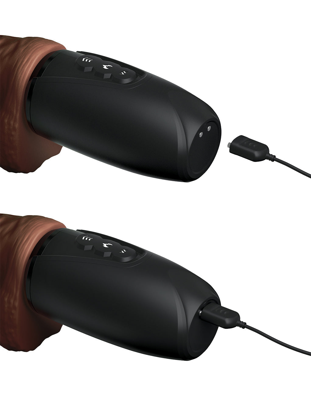 King Cock Plus 7.5" Thrusting Cock with Balls- Charger and control buttons
