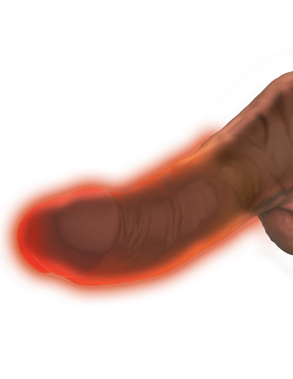 King Cock Plus 7.5" Thrusting Cock with Balls- Heating diagram