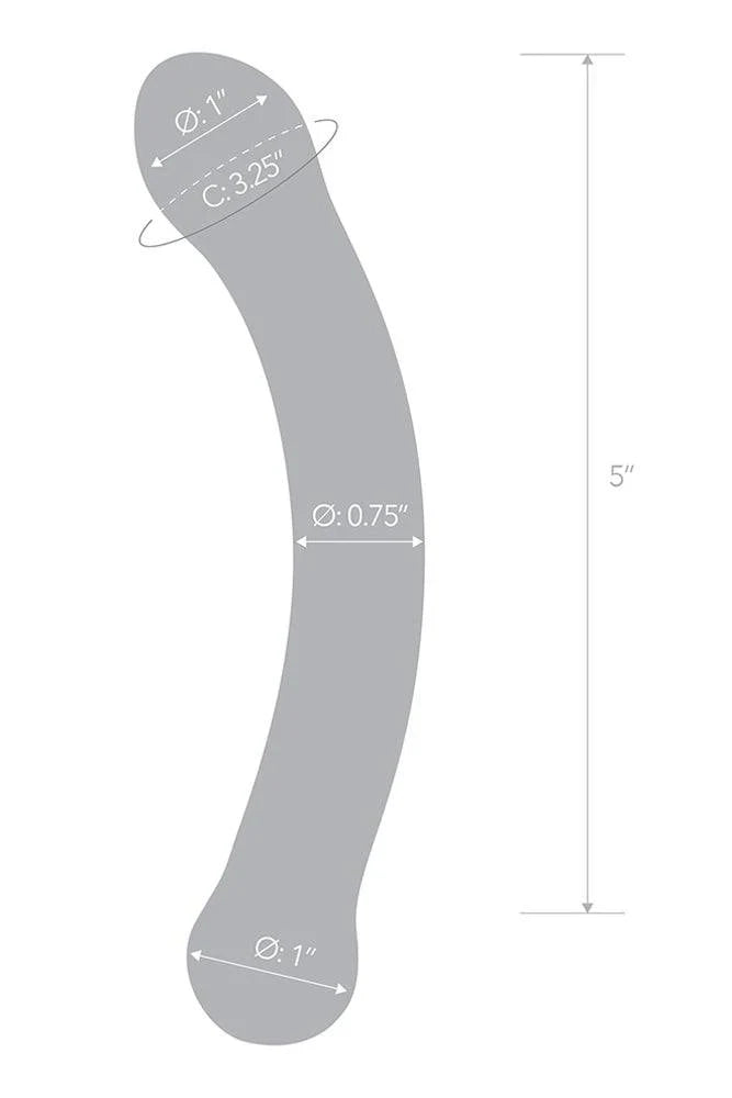 Consolador De Vidrio Curvado De 6"