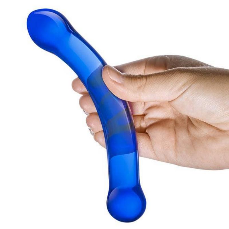 Consolador De Vidrio Curvado De 6"