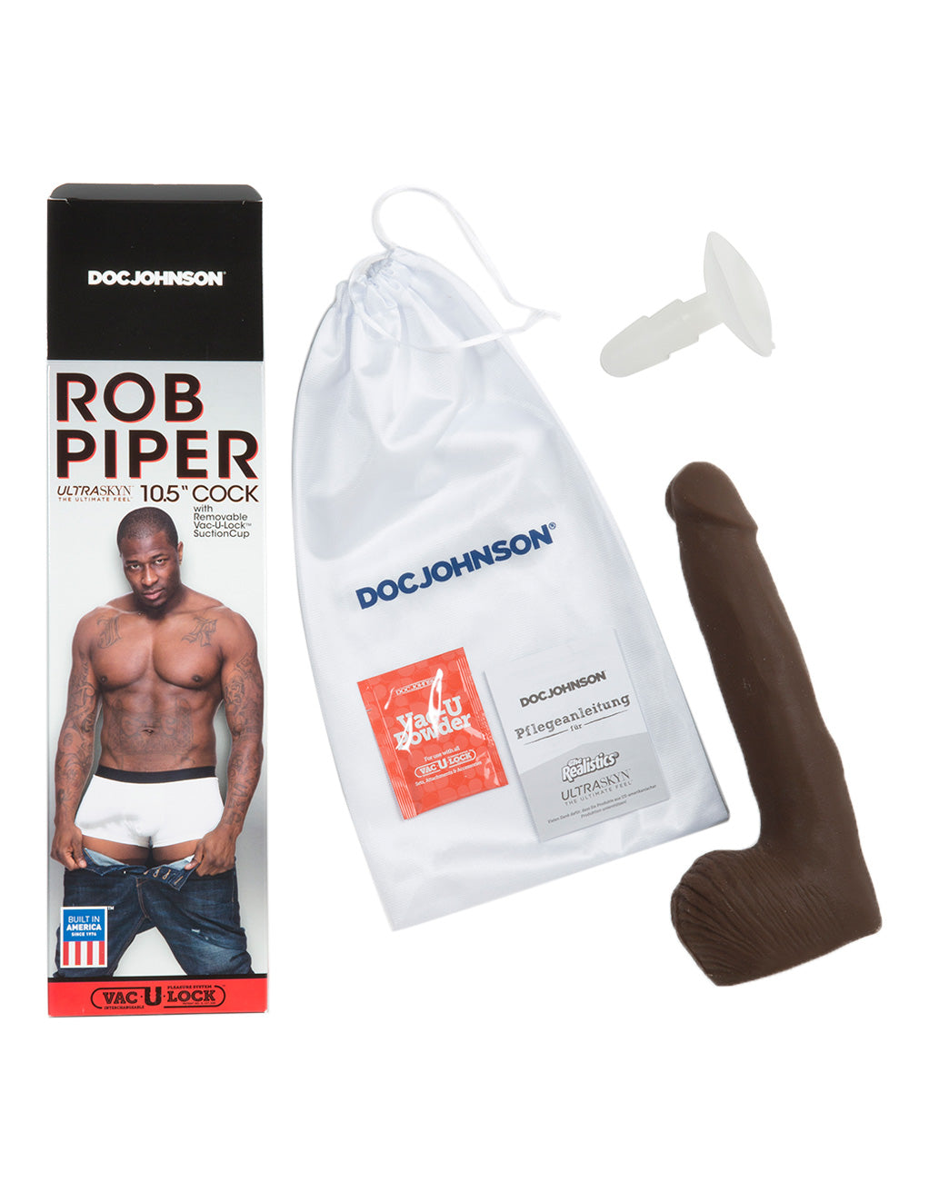 Signature Cocks Rob Piper 10.5 Inch UltraSkyn Cock- Contents