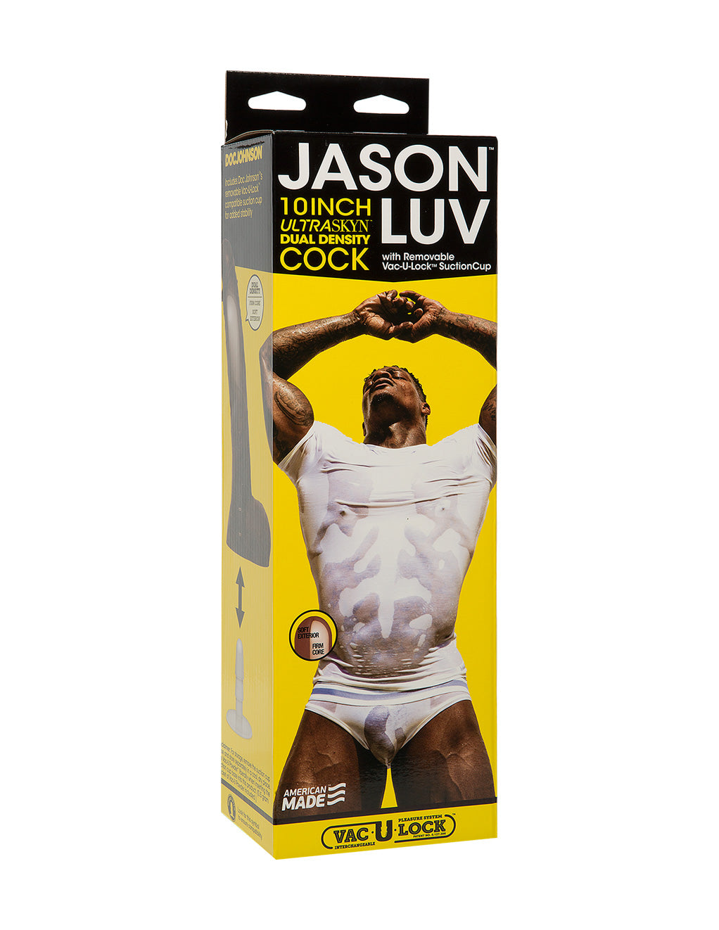 Vac U Lock Ultraskyn Jason Luv 10in Cock Box Front