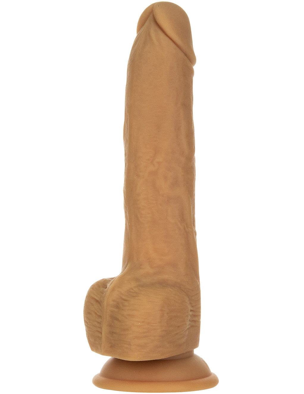Naked Addiction 9" Thrusting Dong- Caramel- Underside
