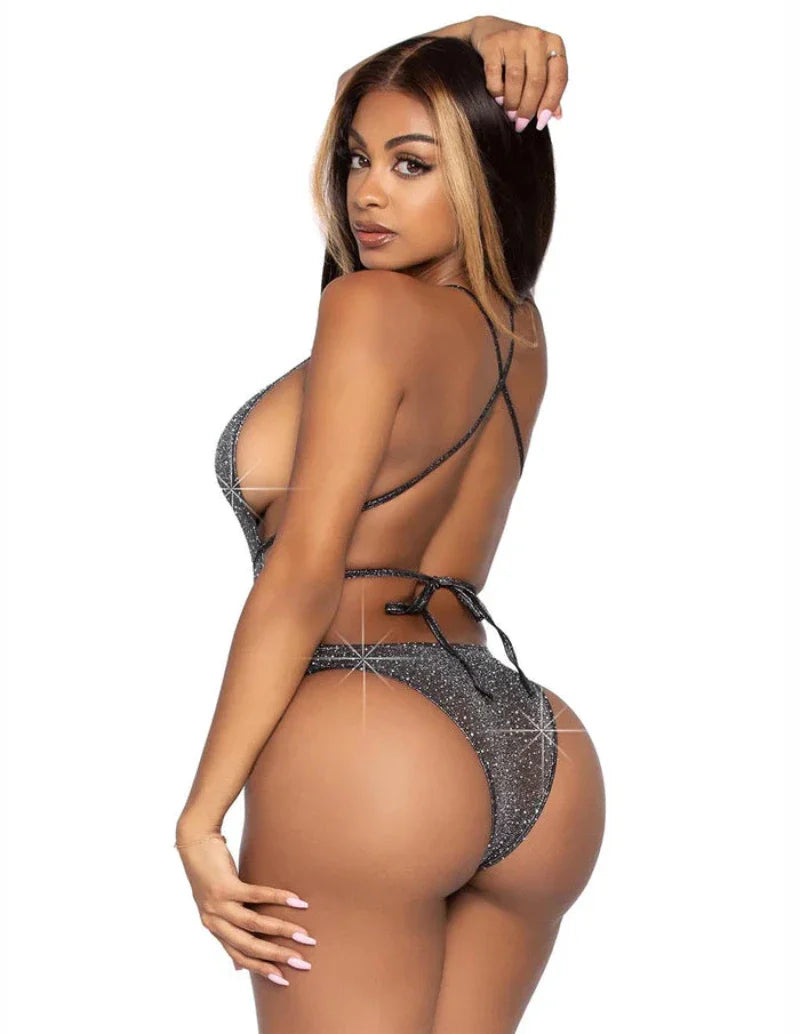 Lenceria Body De Pedrería Y Lurex De Leg Avenue