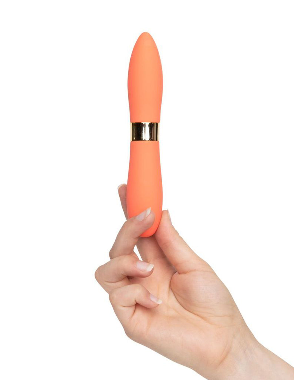 Nu Sensuelle Deux Bullet Vibrator- Coral- In Hand