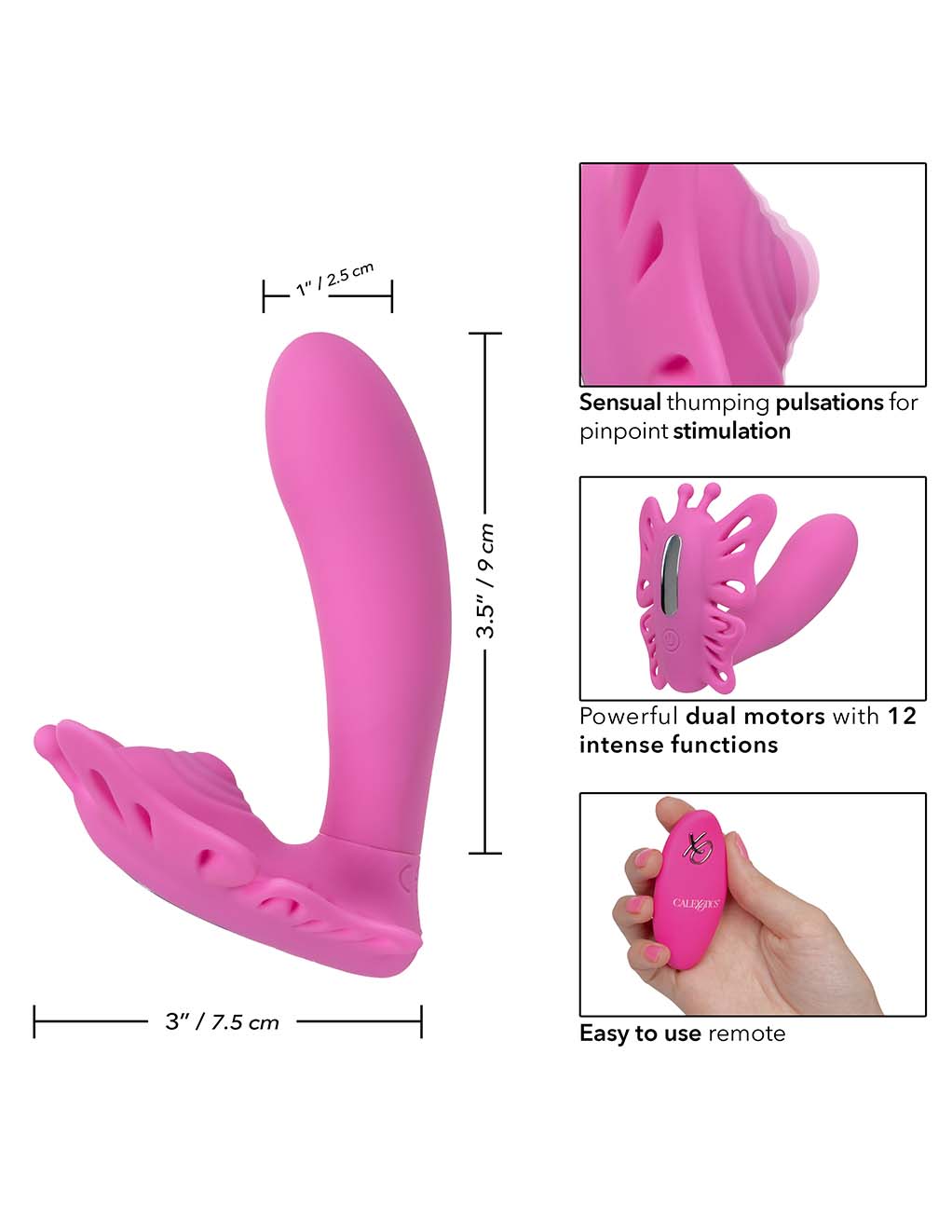Vibrador Mariposa Con Control Remoto Calexotics Pulsating Venus G