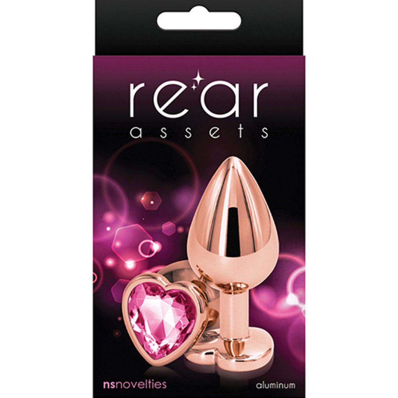 Entrenador Anal Mediano Gold Corazon Rosa