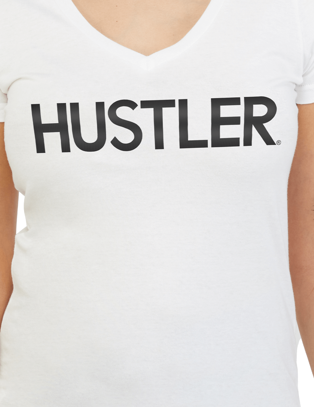Hustler Classic Logo V Neck Tee