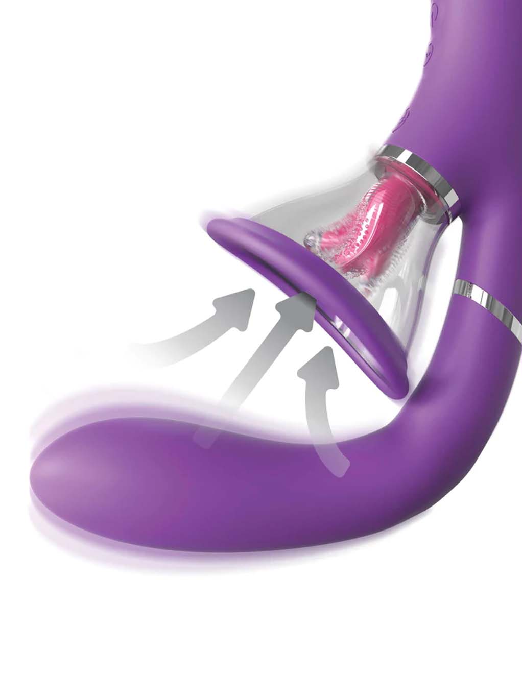 Vibrador Succionador Para Punto G Y Clitoris Morado Fantasy For Her Ultimate Pleasure Pro
