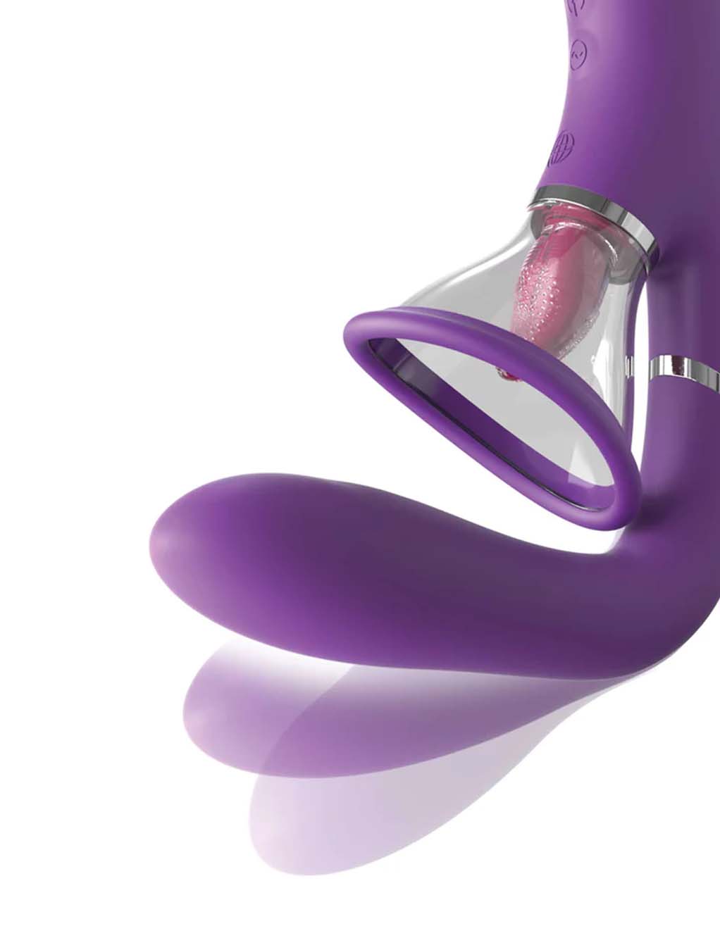 Vibrador Succionador Para Punto G Y Clitoris Morado Fantasy For Her Ultimate Pleasure Pro