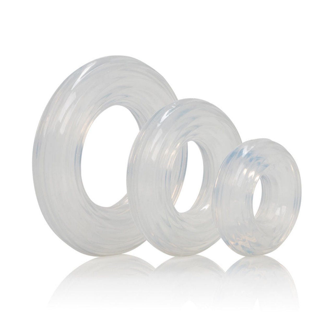 Hustler Playthings Premium Silicone 3 Ring Cockring Pack - Novelties - Cockring