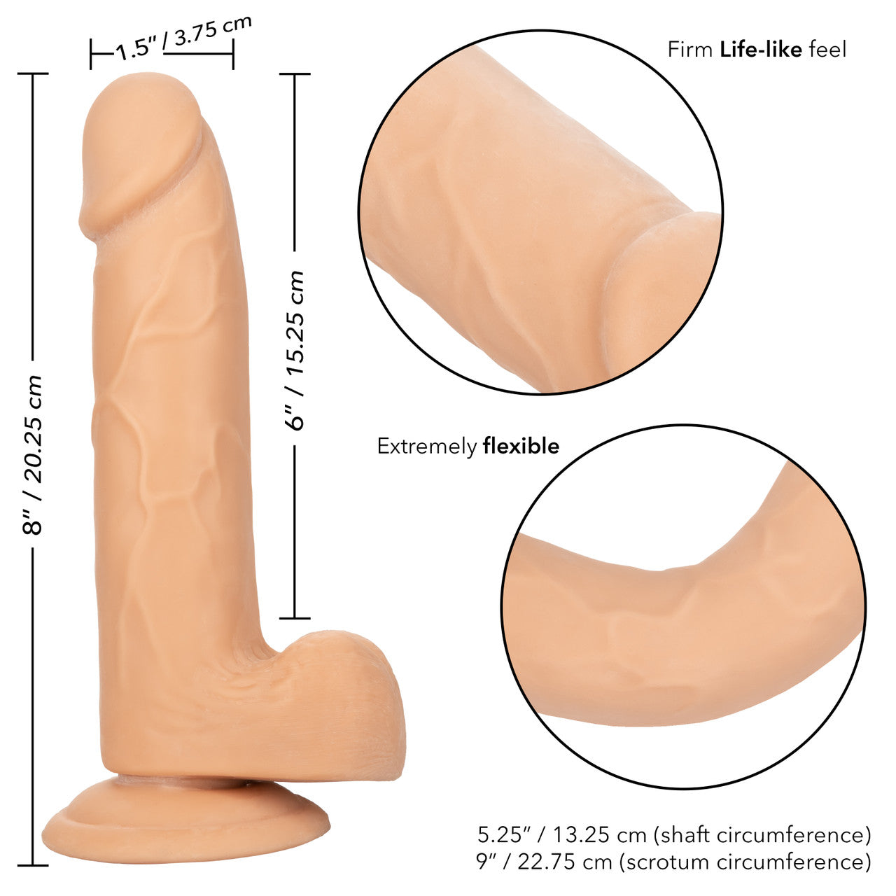 Size Queen® 6"/15.25 Cm