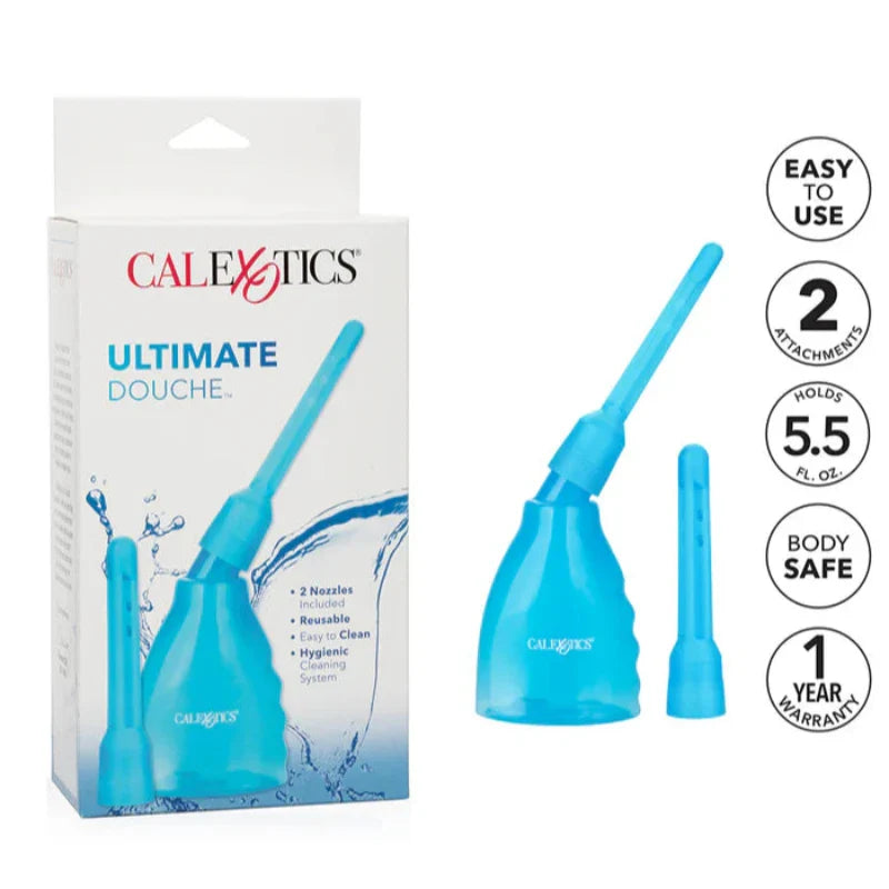 Ducha Anal Y Vaginal 3Pz Azul Ultimate Douche Anal Azul Calexotics