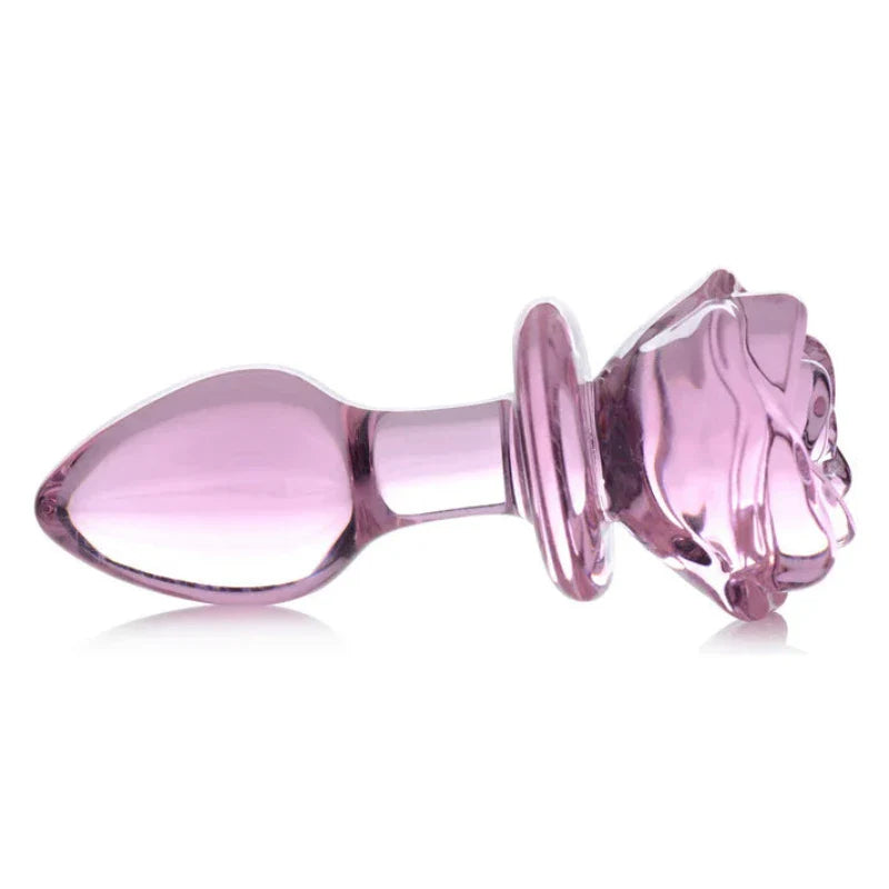 Entrenador Anal De Cristal Rosa Mediano