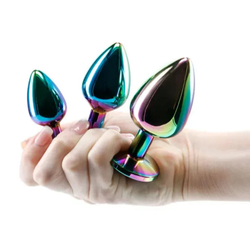 Entrenador Anal Multicolor Rainbow Corazón