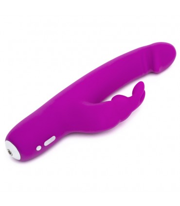 Vibrador Conejito Con Estimulador De Clitoris Happy Rabbit Slimline Realistic Purple