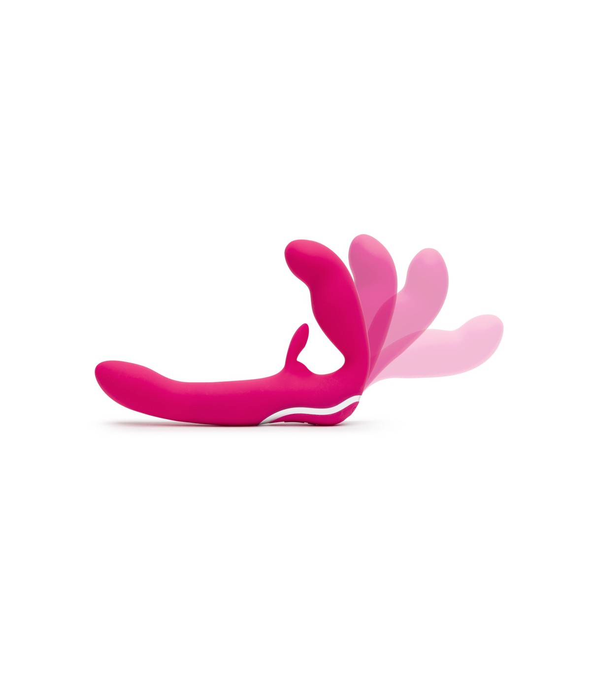 Vibrador Conejito Arnés Sin Correas Happy Rabbit Strapless Strap On Rabbit Vibe Pink