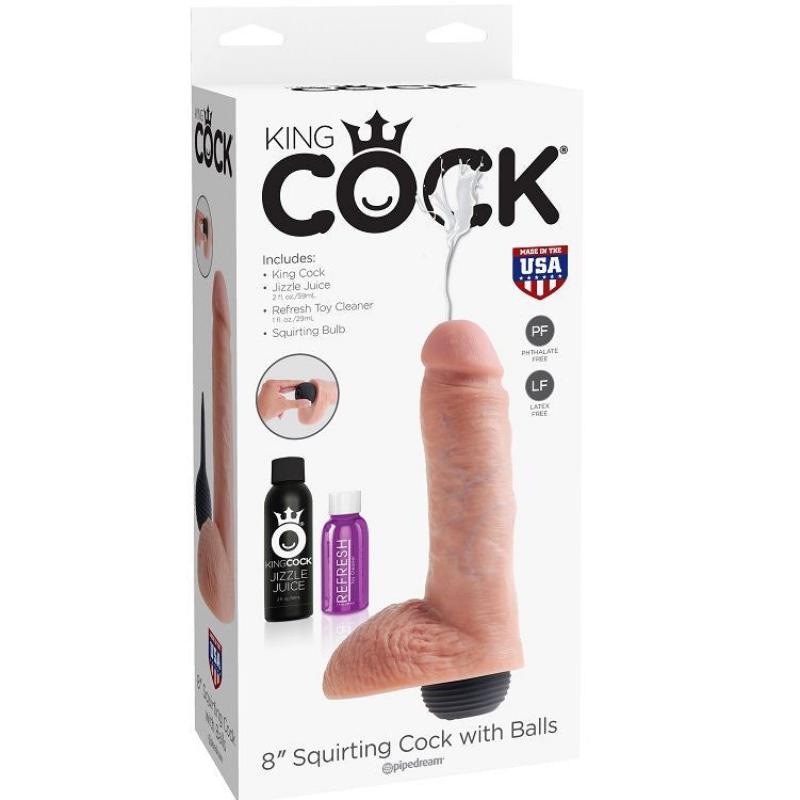 Pene Realistico Eyaculador Natural 8" King Cock