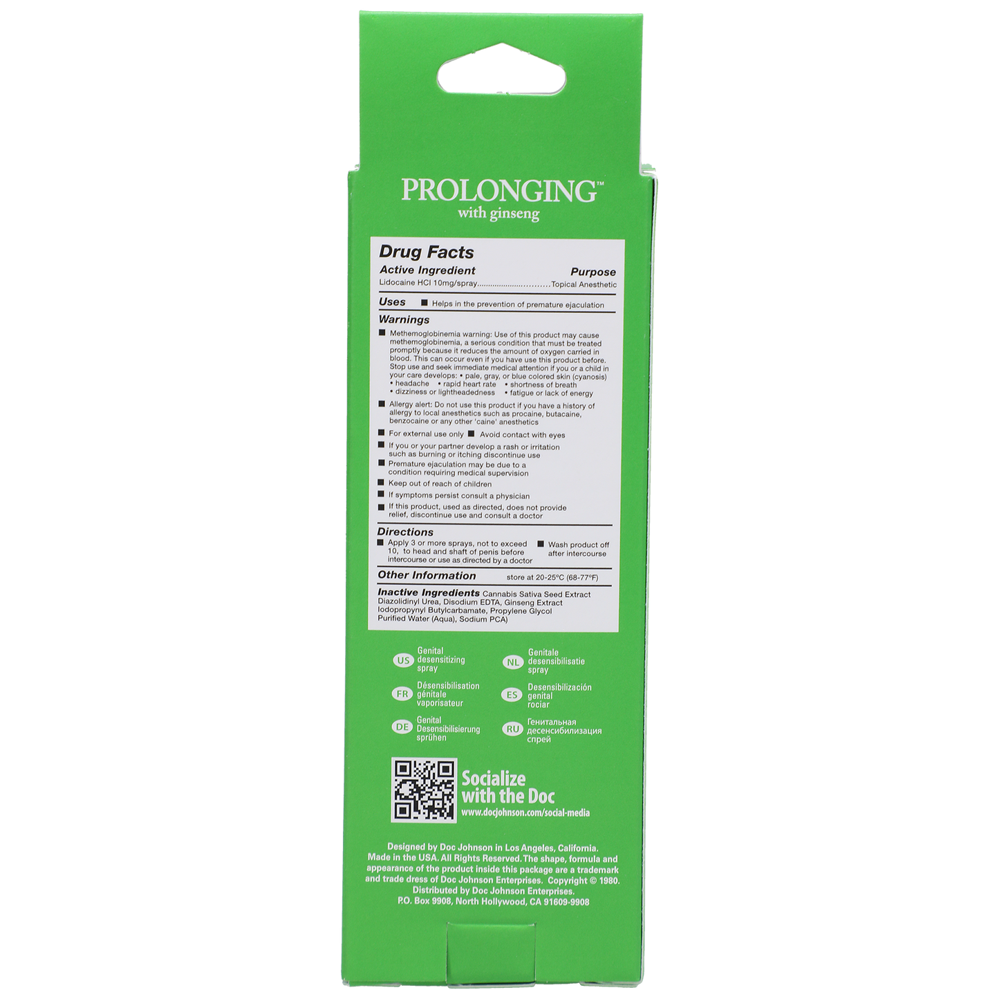 Intimate Enhancements- Prolongación con ginseng - Spray retardante