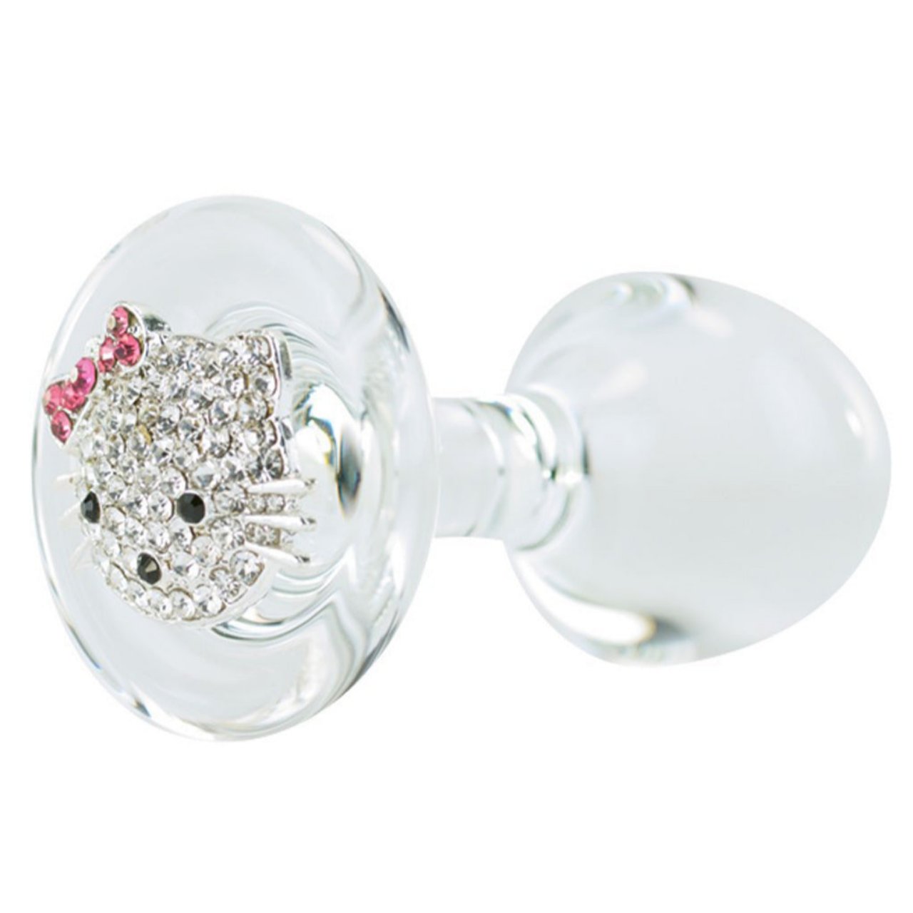 Kitty Plug Short Stem Clear Magnetic Side