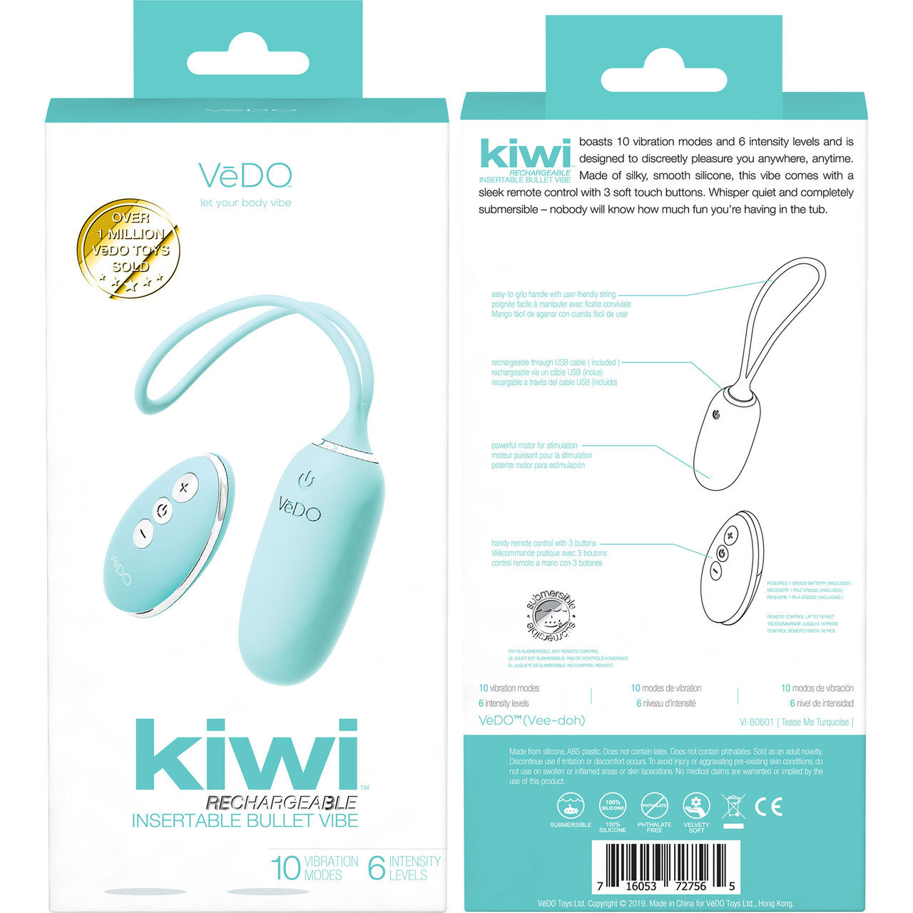 Bala Vibradora Kiwi De Vedo