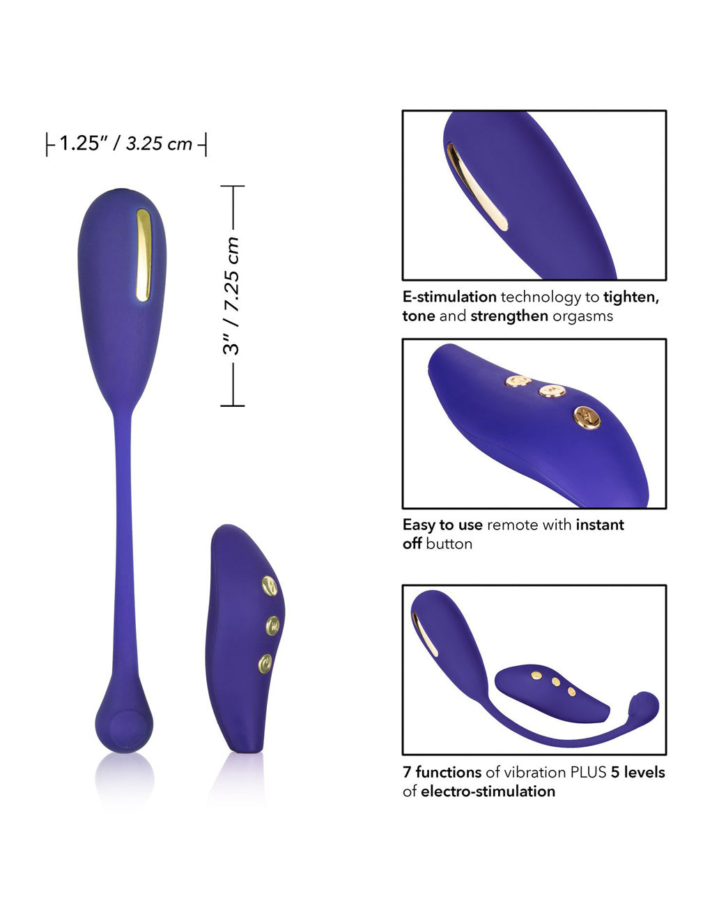 California Exotics Impulse Intimate E Stim Remote Kegel With Detail Description