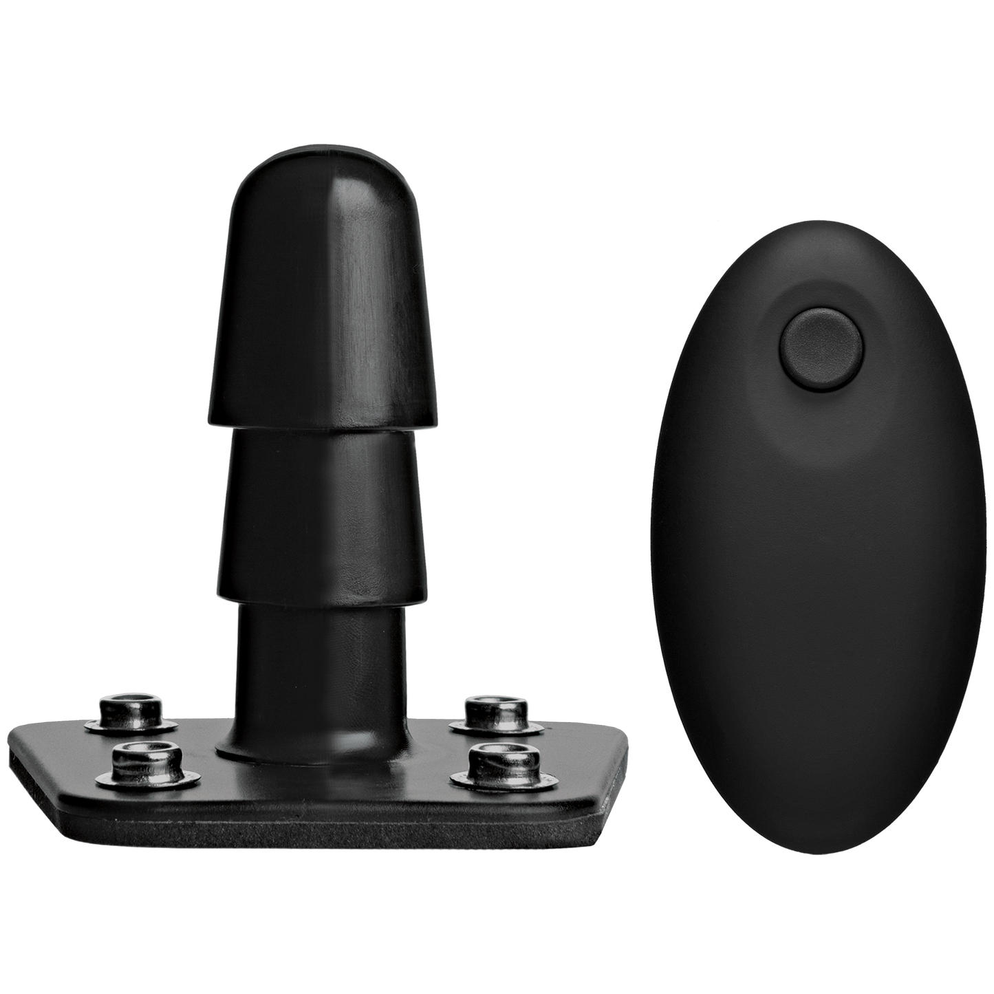 Vac-U-Lock - Enchufe vibrador  con mando a distancia inalámbrico - Negro