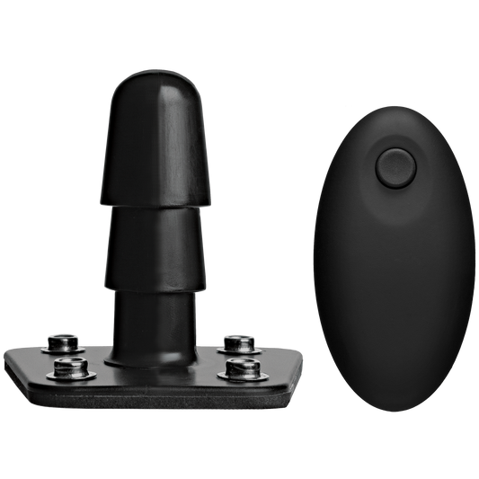 Vac-U-Lock - Enchufe vibrador  con mando a distancia inalámbrico - Negro