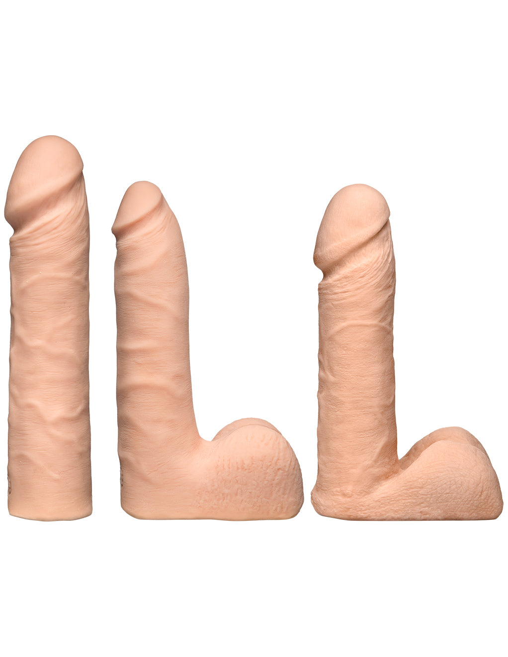 Set De Arnés Vibrador Viene Con 3 Dildos, 1 Arnés, Accesorios, Lubricantevac-U-Lock Vibrating Ultraskyn Strap-On Set