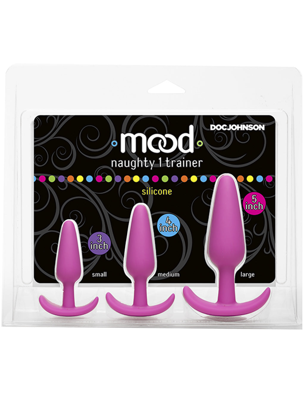 Doc Johnson Pink Mood Naughty 1 Anal Trainer Plug Set
