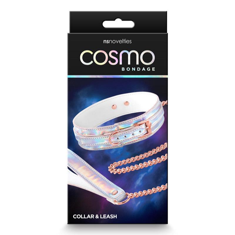 Bondage Collar Y Correa Holograficos Cosmo
