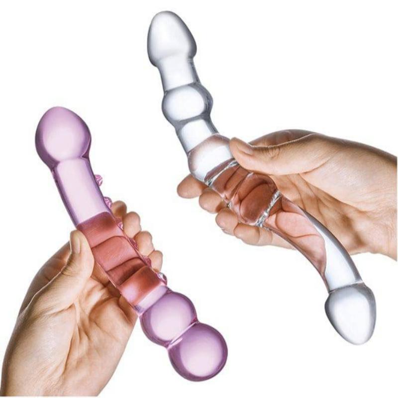 Set De Consoladores De Cristal 2Pc