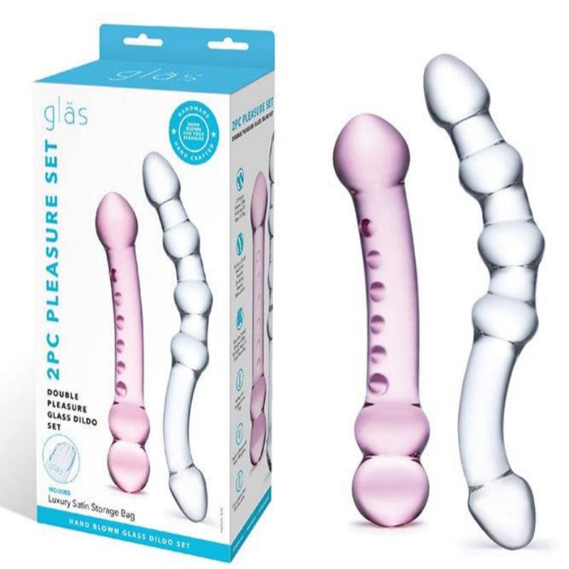 Set De Consoladores De Cristal 2Pc