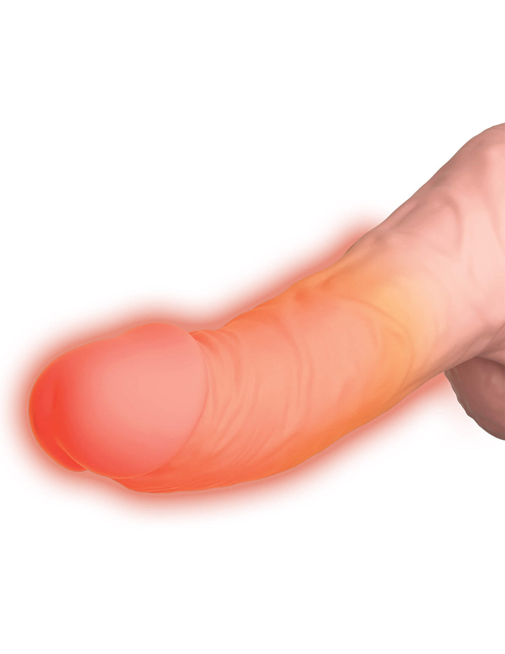 King Cock Plus 6.5" Thrusting Cock w/ Balls- Heating diagram