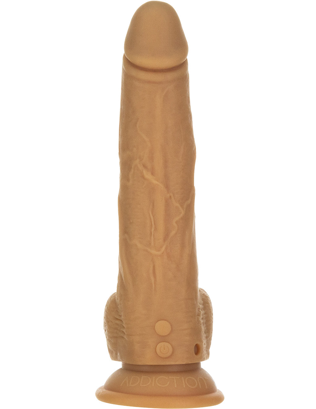 Naked Addiction 9" Thrusting Dong- Caramel- Top