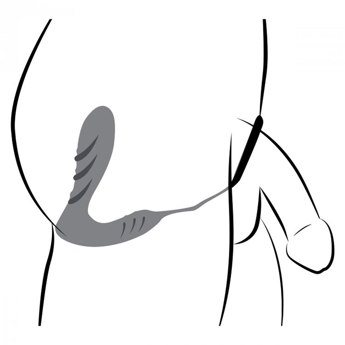 Vibrador Y Correa De Silicona Para Próstata Con Control Remoto