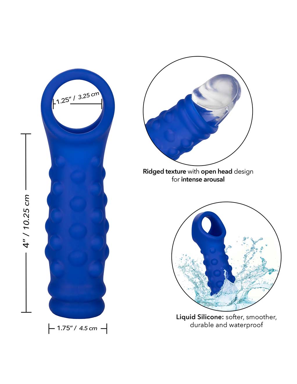 Admiral Liquid Silicone Beaded Extension- Specs