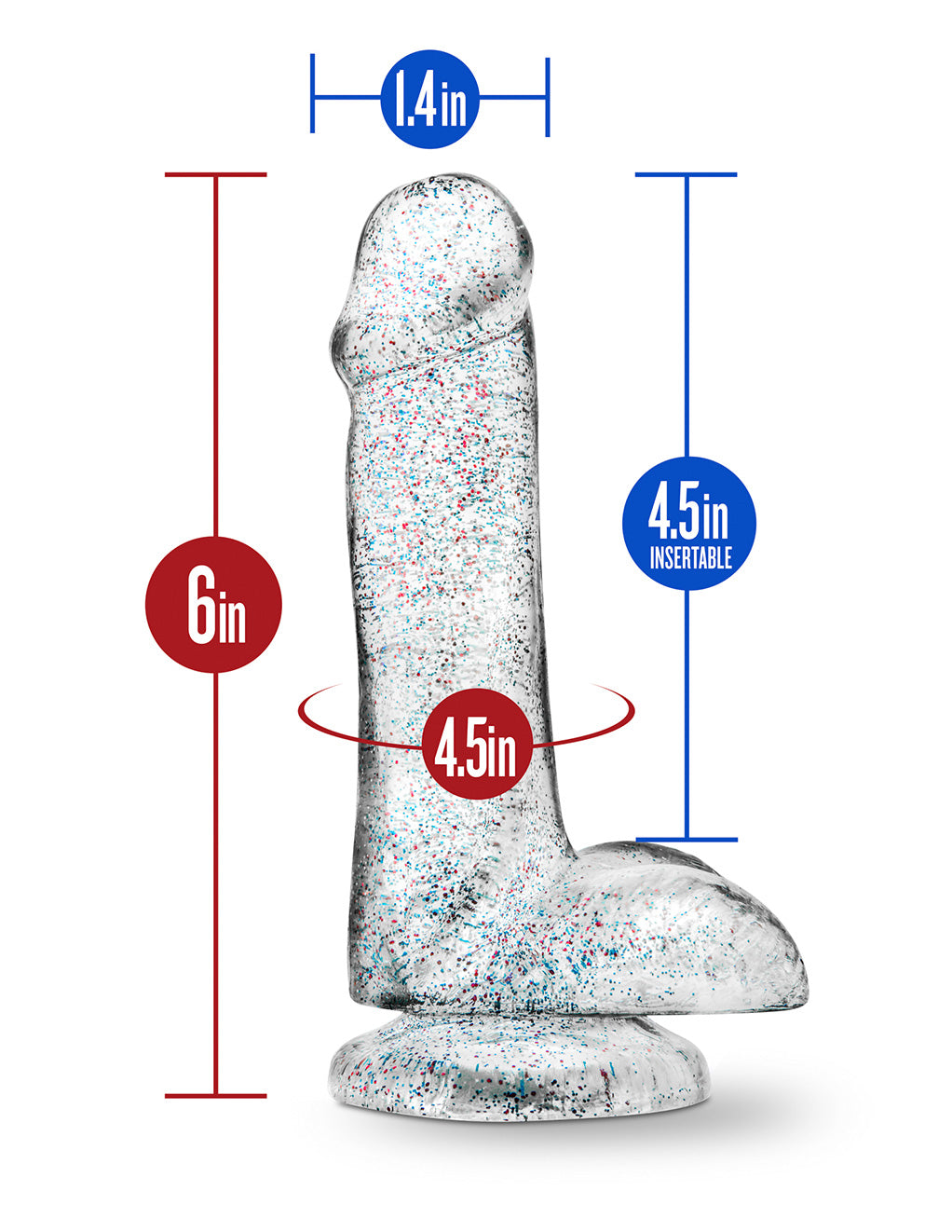 Naturally Yours by Blush Novelties 6 Inch Glitter Cock