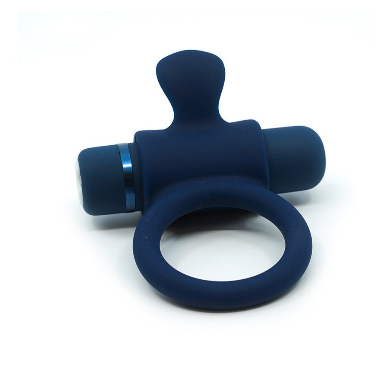Nu Sensuelle Silicone Bullet Ring- Blue- Front