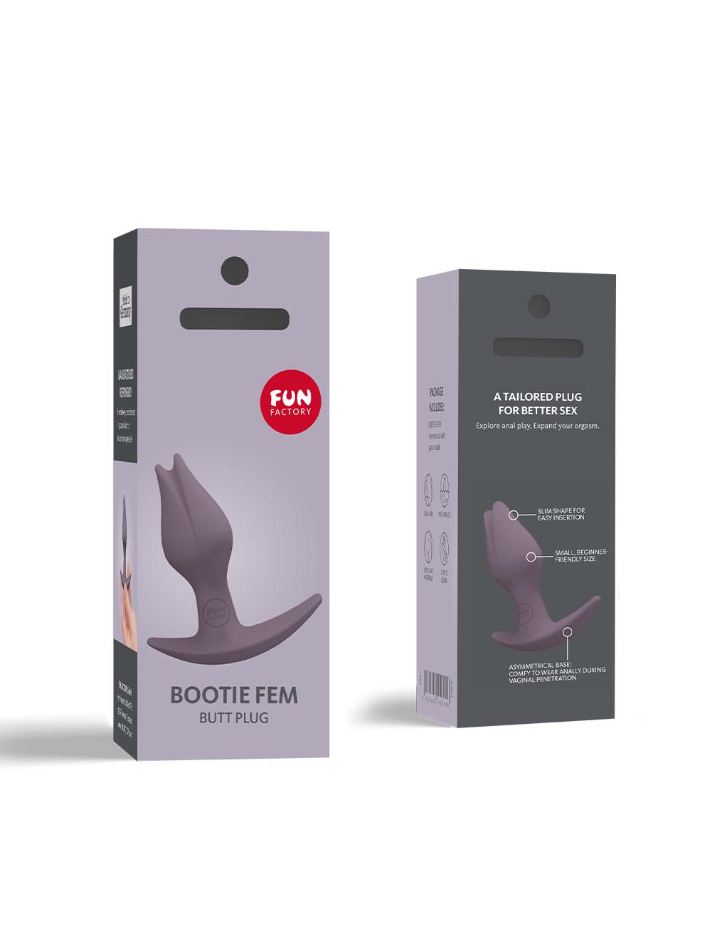 Fun Factory Bootie Fem Dark Taupe Packaging