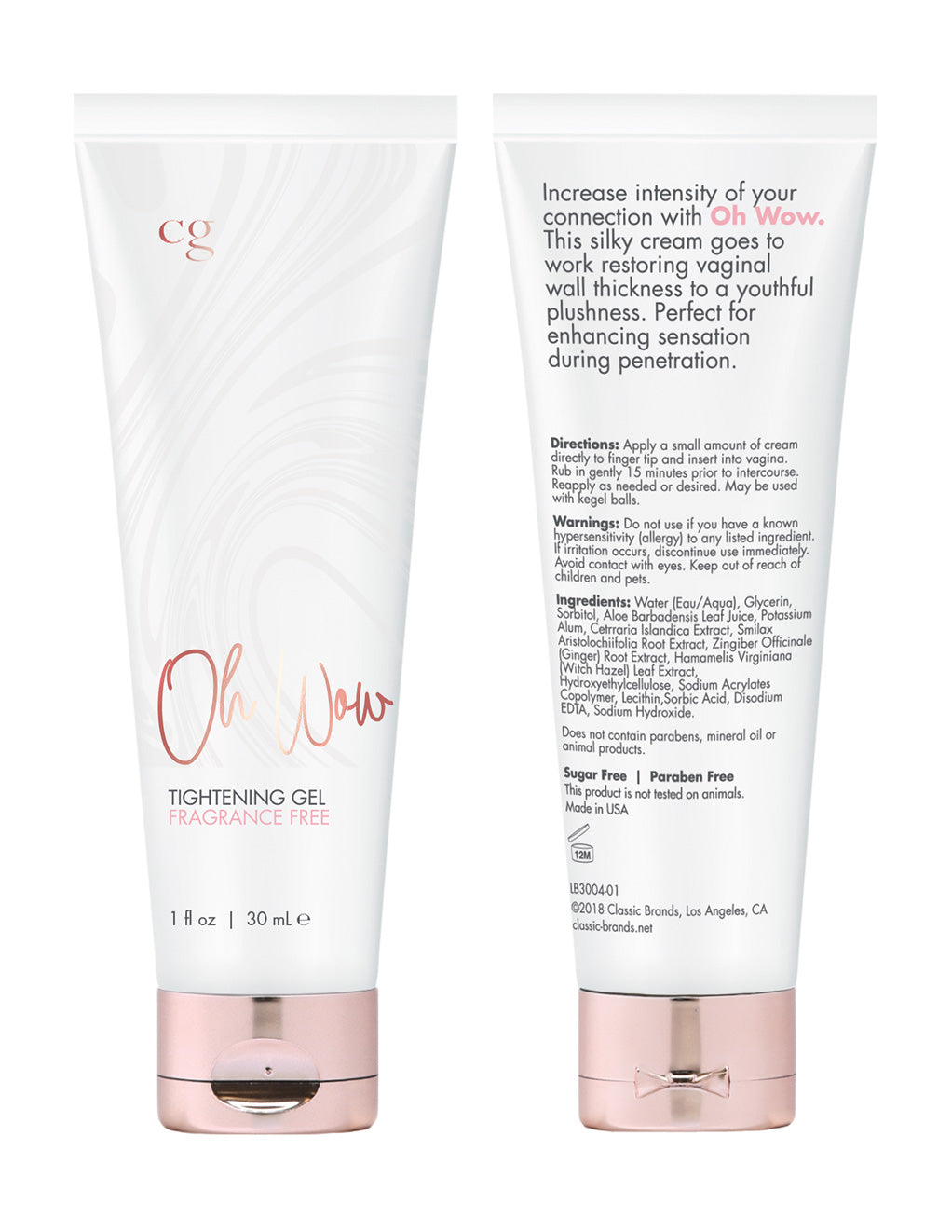 Cg Oh Wow Gel Tensor Vaginal 1 Oz