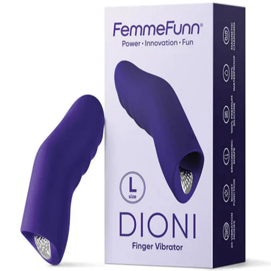 Vibrador De Forma Ergonómica Que Se Ajusta A Tu Dedo Dioni Large Dark