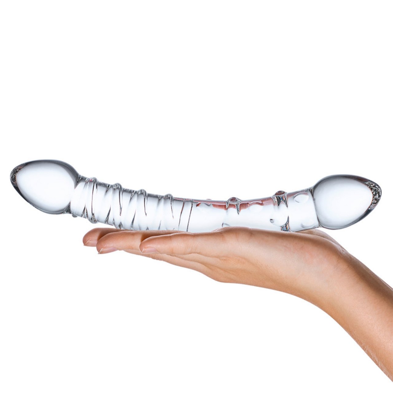 Glas Double Trouble 10" Dildo- In Hand