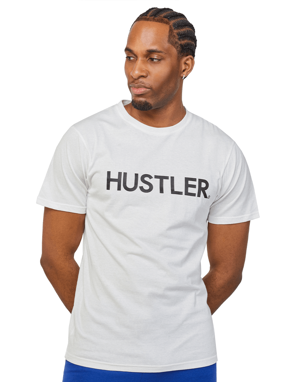 HUSTLER Classic Logo Crew Neck Tee - Red White