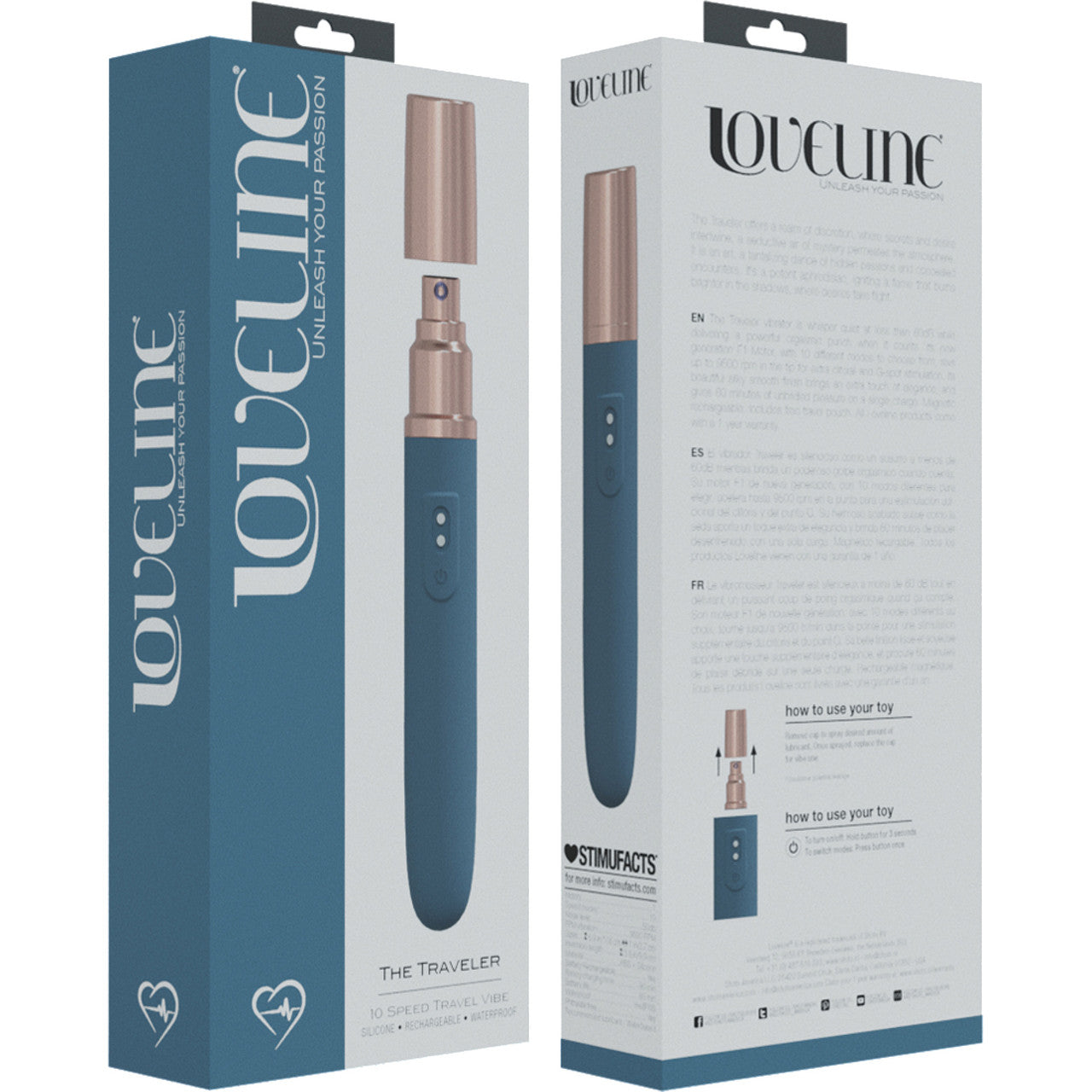 Vibrador Y Dispensador  Loveline The Traveler