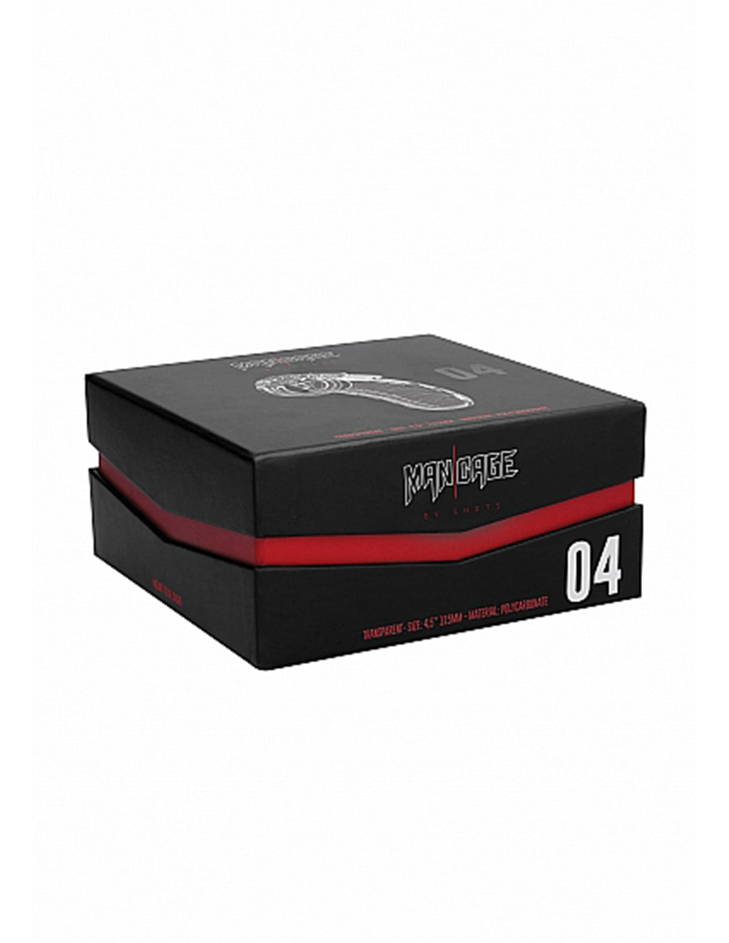 Model 4 Chastity 4.5" Transparent Cock Cage box