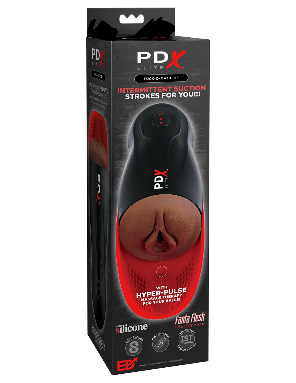 PDX Elite Fuck-O-Matic Chocolate w/Ball Tapping - Box