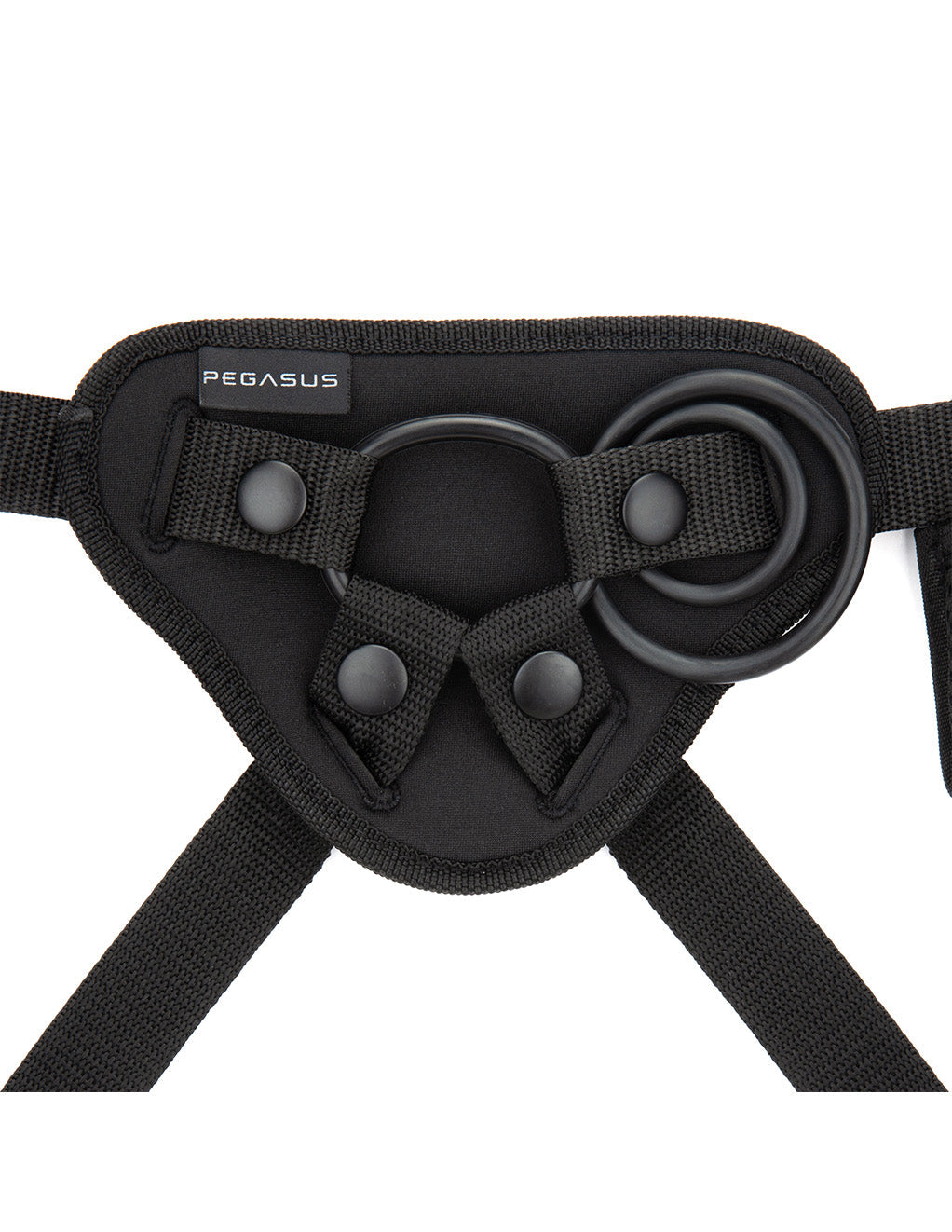 Pegasus 6.5" Realistic Dildo with Balls Strap-On Set- Harness close up